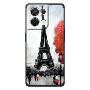 Чохол Ейфелева Вежа OPPO Reno 8 5G - (AlphaPrint) (Вежа в Парижі)