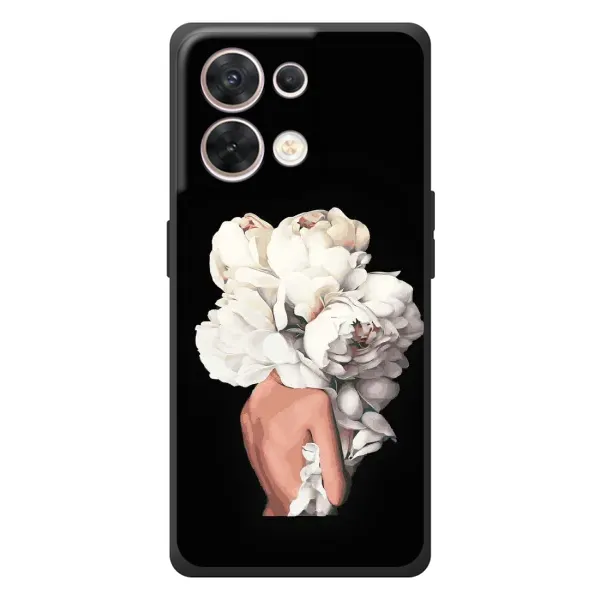Чехол с принтом «Белые цветы» для OPPO Reno 8 5G Чехол с принтом «Белые цветы» для OPPO Reno 8 5G