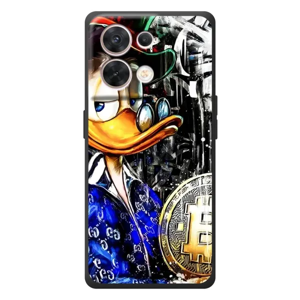 Чехол с принтом «Биткойн Скрудж» для OPPO Reno 8 5G