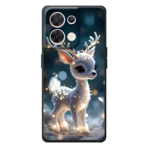 Яскравий чохол для OPPO Reno 8 5G з Зимові Оленята (Блискуче оленятко)