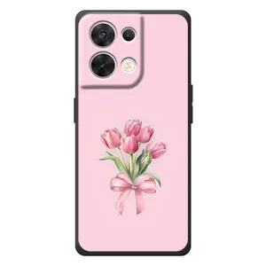 Чохол з розовим принтом для OPPO Reno 8 5G (Букет квітів)