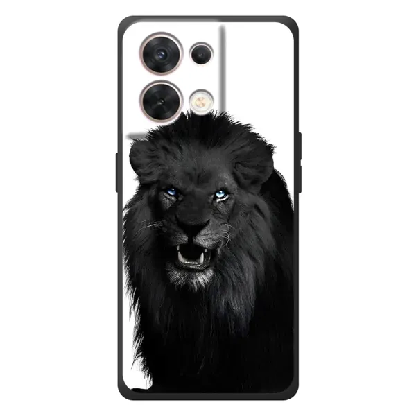 Чехол с принтом «Черный ЛЕВ» для OPPO Reno 8 5G