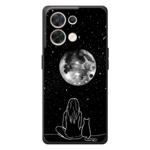 Чохол з малюнком кіт на OPPO Reno 8 5G (Дівчина з котом)