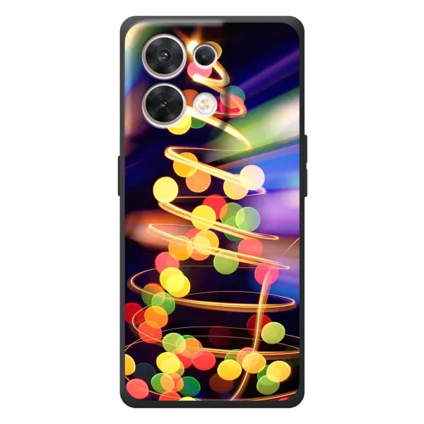 Чехол с принтом «Елка с гирлянд» для OPPO Reno 8 5G Чехол с принтом «Елка с гирлянд» для OPPO Reno 8 5G