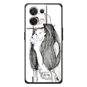 Чехол с печатью для OPPO Reno 8 5G - (Мода) (AlphaPrint) (Фото девочки)
