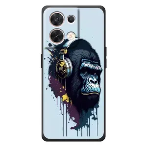 Чохол з Мавпами OPPO Reno 8 5G - (AlphaPrint) (Горила в навушниках)
