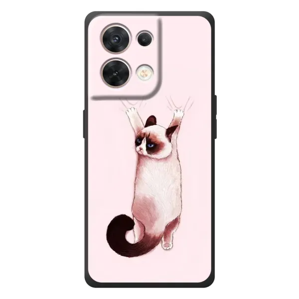 Чехол с принтом «Котик падает» для OPPO Reno 8 5G