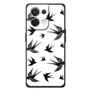 Чохол з пташками на OPPO Reno 8 5G (VPrint) (Ластівки)
