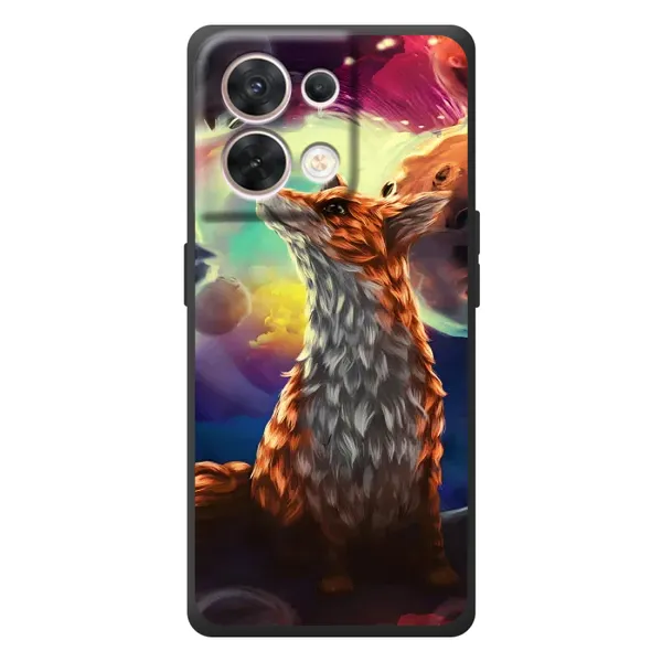 Чохол з принтом «Лисичка в космосі» для OPPO Reno 8 5G