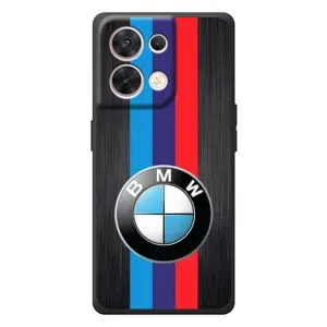 Чехол для ОППО Рено 8 5G - с принтом БМВ (AlphaPrint) (Лого BMW)