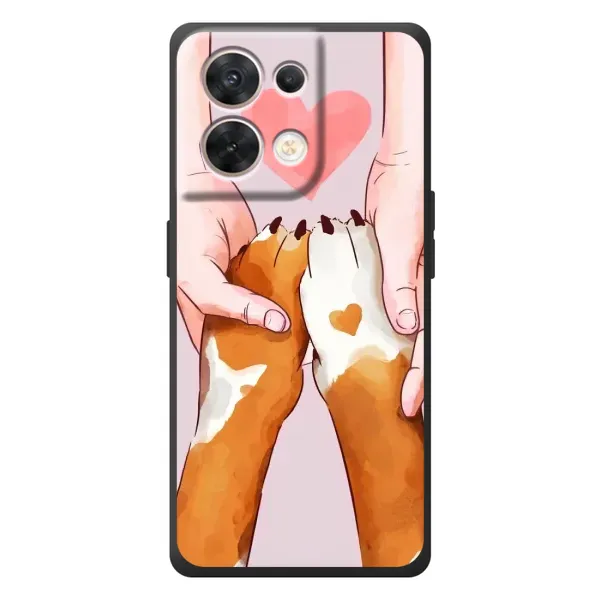 Чохол з принтом «Любовь до собак» для OPPO Reno 8 5G