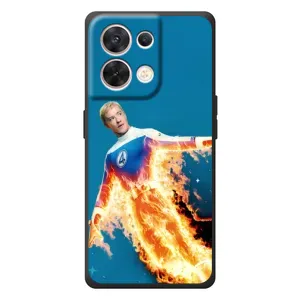 Чохол з принтом Фантастична четвірка для OPPO Reno 8 5G (Людина-факел у вогні)