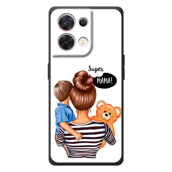 Чохол з принтом «Мама з синочком» для OPPO Reno 8 5G