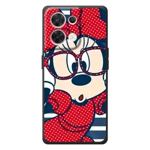 Эксклюзивный чехол для OPPO Reno 8 5G (AlphaPrint - Мультяшные) (Маус в очках)