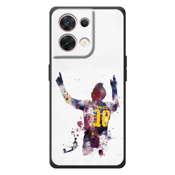Чохол з принтом «Messi Barca» для OPPO Reno 8 5G