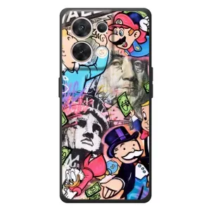 Чехлы с крутыми принтами для OPPO Reno 8 5G - (PREMIUMPrint) (Monopoly man)