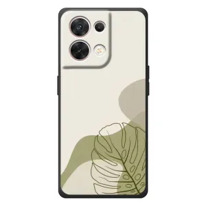 Силконовий чохол з принтом в квітах на OPPO Reno 8 5G (Зелена монстера дизайн)