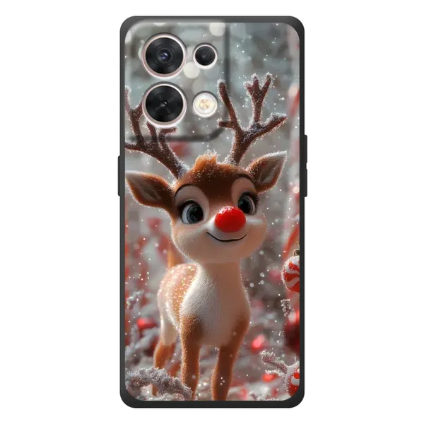 Чехол с принтом «Олень с носом» для OPPO Reno 8 5G Чехол с принтом «Олень с носом» для OPPO Reno 8 5G