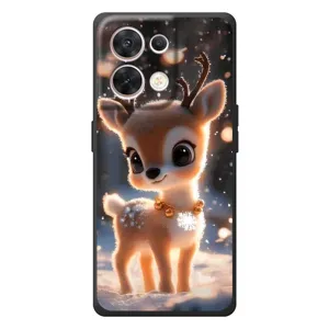 Яскравий чохол для OPPO Reno 8 5G з Зимові Оленята (Оленятко)