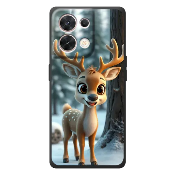 Чехол с принтом «Олененок в лесу» для OPPO Reno 8 5G Чехол с принтом «Олененок в лесу» для OPPO Reno 8 5G