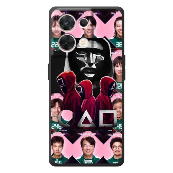 Чохол з принтом «Учасники Гра кальмара» для OPPO Reno 8 5G Чохол з принтом «Учасники Гра кальмара» для OPPO Reno 8 5G