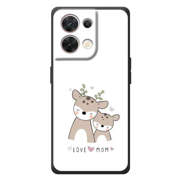 Чохол з принтом «Оленята мама і малюк» для OPPO Reno 8 5G Чохол з принтом «Оленята мама і малюк» для OPPO Reno 8 5G