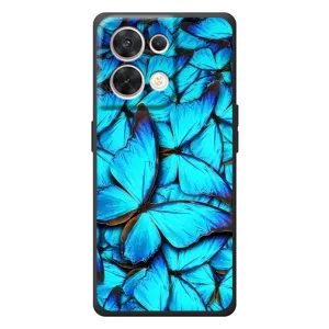 Чохол з принтом для ОППО Рено 8 5G - (Прикольні) (AlphaPrint) (Сині метелики)