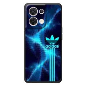 Чохли Адидас для OPPO Reno 8 5G (AlphaPrint) (Синій Адідас)