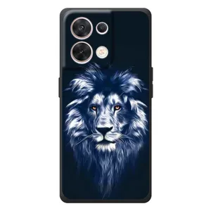 Чохол з картинкою ЛЕВ для OPPO Reno 8 5G (VPrint) (Синій Лев)