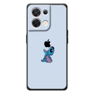 Чохол з принтом Стіч на OPPO Reno 8 5G (Stitch apple)
