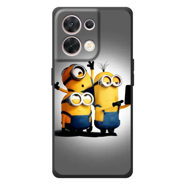 Чехол с принтом «Три миньона» для OPPO Reno 8 5G