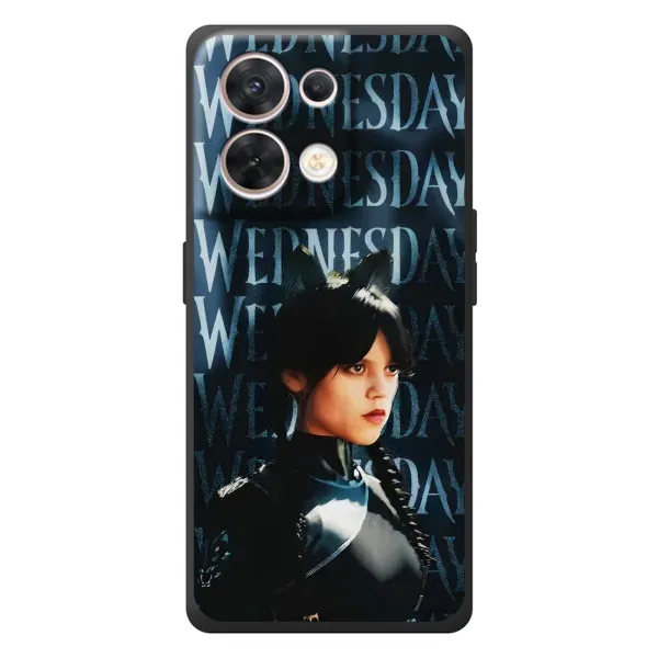 Чехол с принтом «Уэнздей кошка» для OPPO Reno 8 5G Чехол с принтом «Уэнздей кошка» для OPPO Reno 8 5G