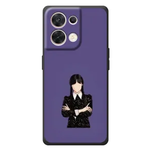 Чохли Венсдей на OPPO Reno 8 5G Уенсдей (AlphaPrint) (Венздей у чорному)