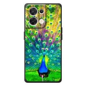 Чохол з пташками на OPPO Reno 8 5G (VPrint) (Яскравий Павлин)
