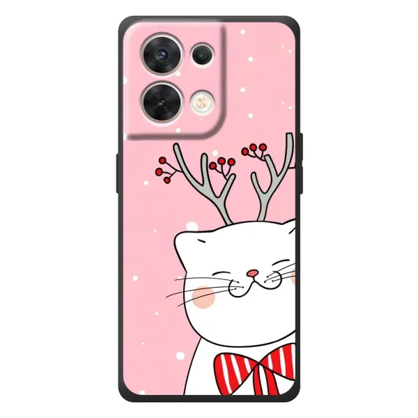 Чехол с принтом «Зимний кот» для OPPO Reno 8 5G Чехол с принтом «Зимний кот» для OPPO Reno 8 5G