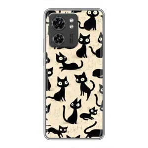 Чехол с рисунком кот на OPPO Reno 8 Pro 5G (Черные коты)