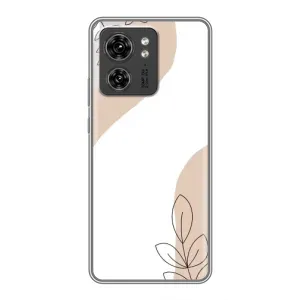 Силиконовый чехол с принтом в цветах на OPPO Reno 8 Pro 5G (Нюдовая веточка абстракция)