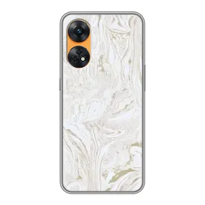 Мраморний чехол на Oppo Reno 8T (VPrint) (Білий мрамор)