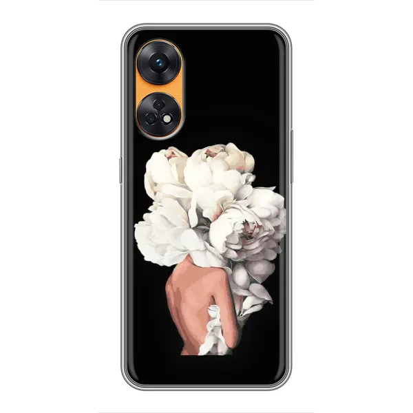 Чохол з принтом «Білі квіти» для OPPO Reno 8T Чохол з принтом «Білі квіти» для OPPO Reno 8T