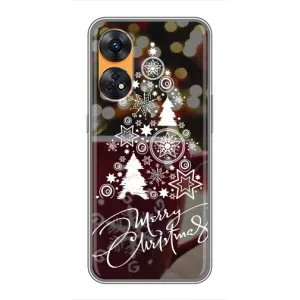 Рождественские Чехлы для Oppo Reno 8T (VPrint) (Елочка узорная)