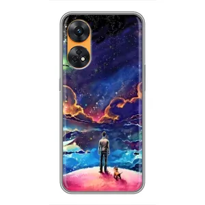Космические Чехлы для Оппо Рено 8Т (VPrint) (Галактический вид)