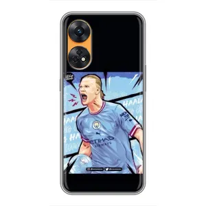 Чехлы с футболистом Ерлинг Холанд для Oppo Reno 8T (AlphaPrint) (гол Эрлинг Холланд)