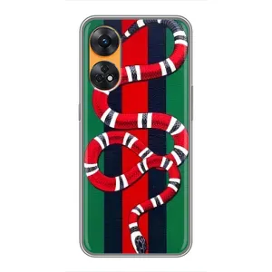 Чохли  GUCCI для OPPO Reno 8Т (AlphaPrint) (Gucci змія)