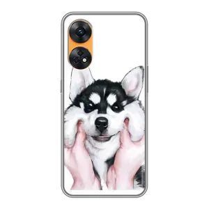 Чехол с Хаски для Oppo Reno 8T - (AlphaPrint)