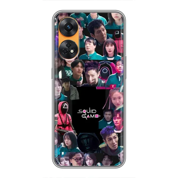 Чехол с принтом «Коллаж Игра кальмара» для OPPO Reno 8T