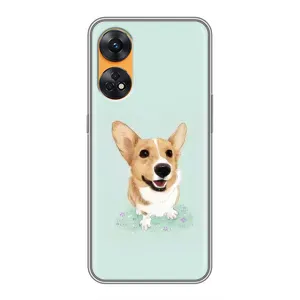 Чехлы с собаками для Oppo Reno 8T (VPrint) (Корги)