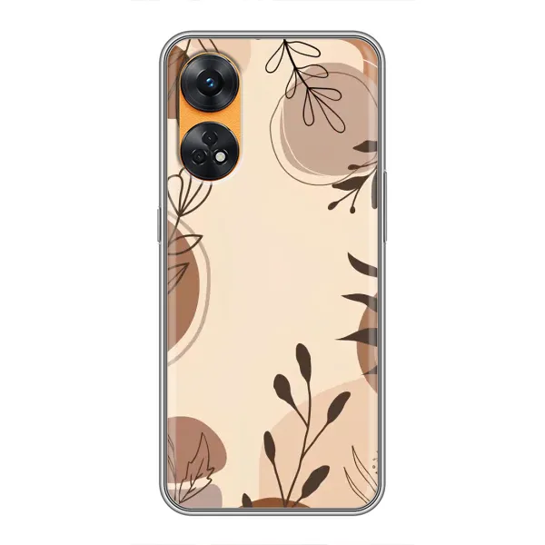 Чохол з принтом «Коричневі квіти» для OPPO Reno 8T Чохол з принтом «Коричневі квіти» для OPPO Reno 8T
