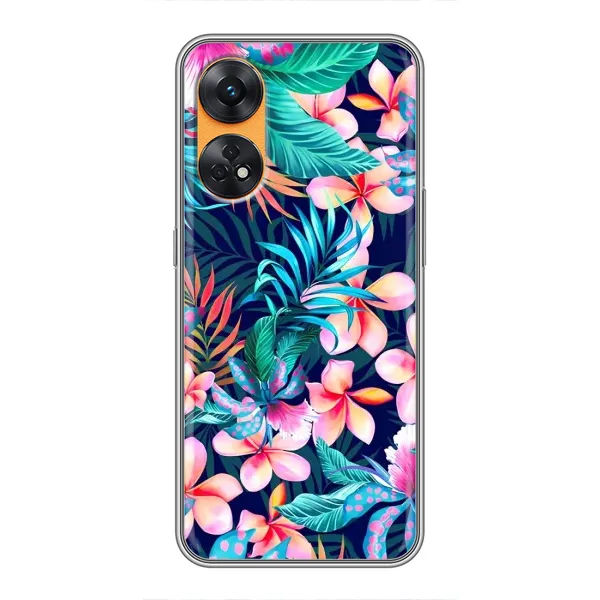 Чехол с принтом «Красочные цветы» для OPPO Reno 8T