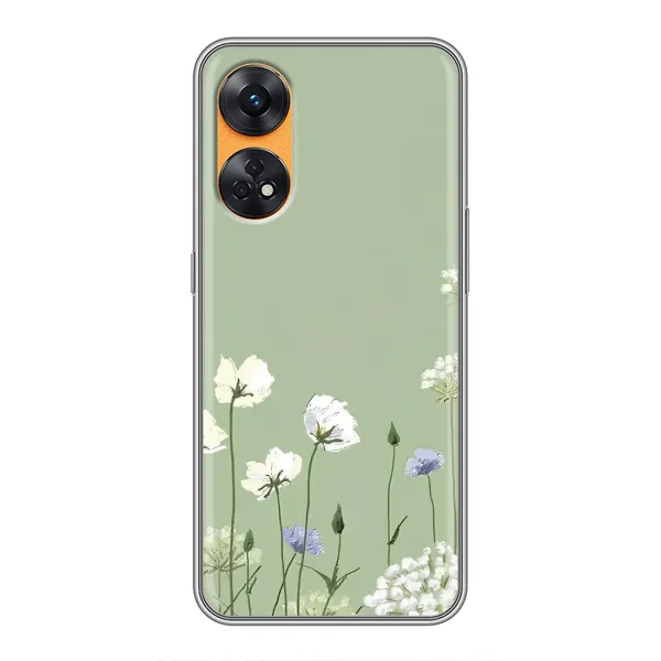 Чохол з принтом «Квіти на зеленому» для OPPO Reno 8T Чохол з принтом «Квіти на зеленому» для OPPO Reno 8T