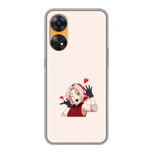 Чехлы Персонажи Аниме Наруто для Oppo Reno 8T (AlphaPrint) (Лайк Сакура)